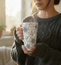 Latte 17oz Ceramic Mug - Coffee or Tea Cup, Extra Tall