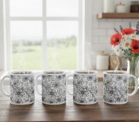Floral Cups -  Large and Small Ceramic Mug