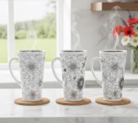 Latte 17oz Ceramic Mug - Coffee or Tea Cup, Extra Tall