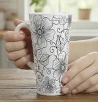 Latte 17oz Ceramic Mug - Coffee or Tea Cup, Extra Tall