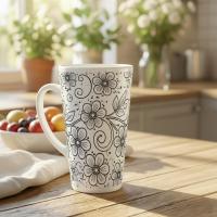 Latte 17oz Ceramic Mug - Coffee or Tea Cup, Extra Tall