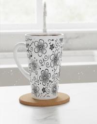 Latte 17oz Ceramic Mug - Coffee or Tea Cup, Extra Tall