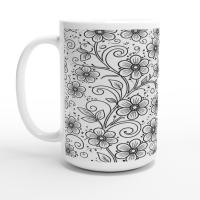 Floral Cups -  Large and Small Ceramic Mug