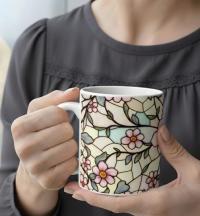 Floral Cups -  Large and Small Ceramic Mug