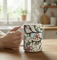 Floral Cups -  Large and Small Ceramic Mug