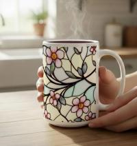 Floral Cups -  Large and Small Ceramic Mug