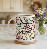 Floral Cups -  Large and Small Ceramic Mug