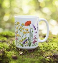 Floral Cups -  Large and Small Ceramic Mugs