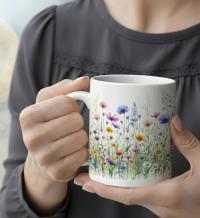 Floral Cups -  Large and Small Ceramic Mugs