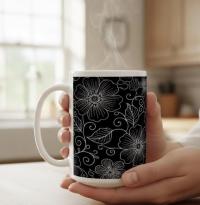Floral Cups -  Large and Small Ceramic Mug