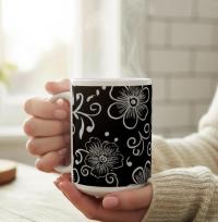 Floral Cups -  Large and Small Ceramic Mug