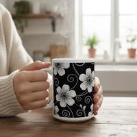Floral Cups -  Large and Small Ceramic Mug