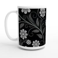 Dark Floral - Small and Large Ceramic Mugs