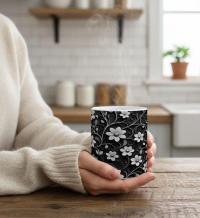 Floral Cups -  Large and Small Ceramic Mug