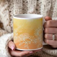 Floral Cups -  Large and Small Ceramic Mugs