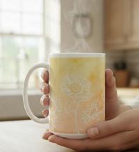 Floral Cups -  Large and Small Ceramic Mugs