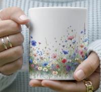 Floral Cups -  Large and Small Ceramic Mugs