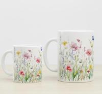 Floral Cups -  Large and Small Ceramic Mugs