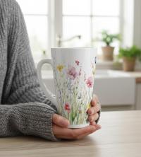 Latte 17oz Ceramic Mug - Coffee or Tea Cup, Extra Tall