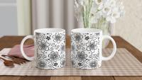 Floral Cups -  Large and Small Ceramic Mug