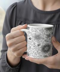 Floral Cups -  Large and Small Ceramic Mug
