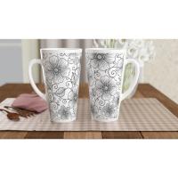Latte 17oz Ceramic Mug - Coffee or Tea Cup, Extra Tall