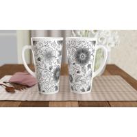 Latte 17oz Ceramic Mug - Coffee or Tea Cup, Extra Tall