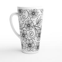 Latte 17oz Ceramic Mug - Coffee or Tea Cup, Extra Tall