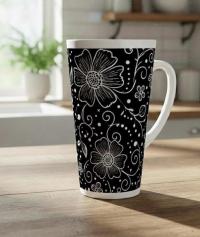 Latte 17oz Ceramic Mug - Coffee or Tea Cup, Extra Tall
