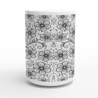 Floral Cups -  Large and Small Ceramic Mug