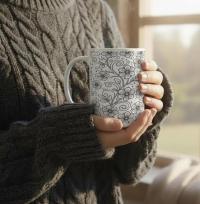 Floral Cups -  Large and Small Ceramic Mug