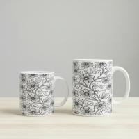 Floral Cups -  Large and Small Ceramic Mug