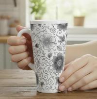 Latte 17oz Ceramic Mug - Coffee or Tea Cup, Extra Tall