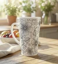 Latte 17oz Ceramic Mug - Coffee or Tea Cup, Extra Tall