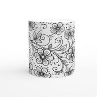 Floral Cups -  Large and Small Ceramic Mug