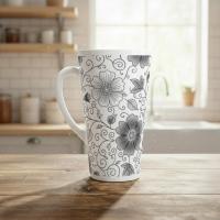 Latte 17oz Ceramic Mug - Coffee or Tea Cup, Extra Tall
