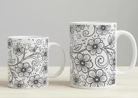 Floral Cups -  Large and Small Ceramic Mug