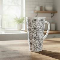 Latte 17oz Ceramic Mug - Coffee or Tea Cup, Extra Tall