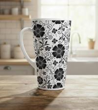 Latte 17oz Ceramic Mug - Coffee or Tea Cup, Extra Tall