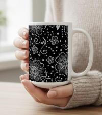 Floral Cups -  Large and Small Ceramic Mugs