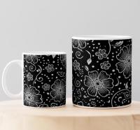 Floral Cups -  Large and Small Ceramic Mugs