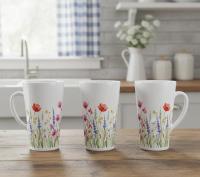 Latte 17oz Ceramic Mug - Coffee or Tea Cup, Extra Tall