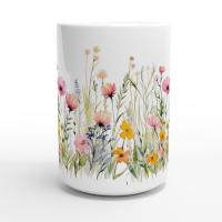 Floral Cups -  Large and Small Ceramic Mugs