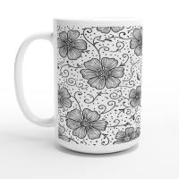 Floral Cups -  Large and Small Ceramic Mugs