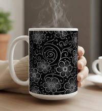 Floral Cups -  Large and Small Ceramic Mugs