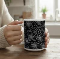 Floral Cups -  Large and Small Ceramic Mugs