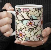 Floral Cups -  Large and Small Ceramic Mug