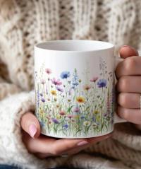 Floral Cups -  Large and Small Ceramic Mugs