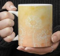 Floral Cups -  Large and Small Ceramic Mugs