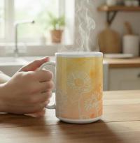 Floral Cups -  Large and Small Ceramic Mugs